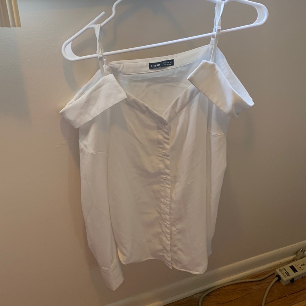 White Oversized Button-up